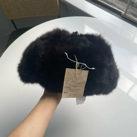 Vintage 60s Russian Mink Fur Ushanka Winter Hat - Picture 13 of 13
